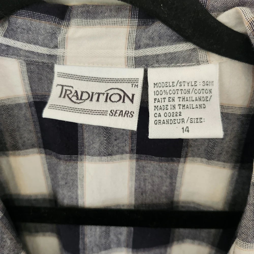 Vintage Plaid Cotton Blazer - Picture 5 of 7